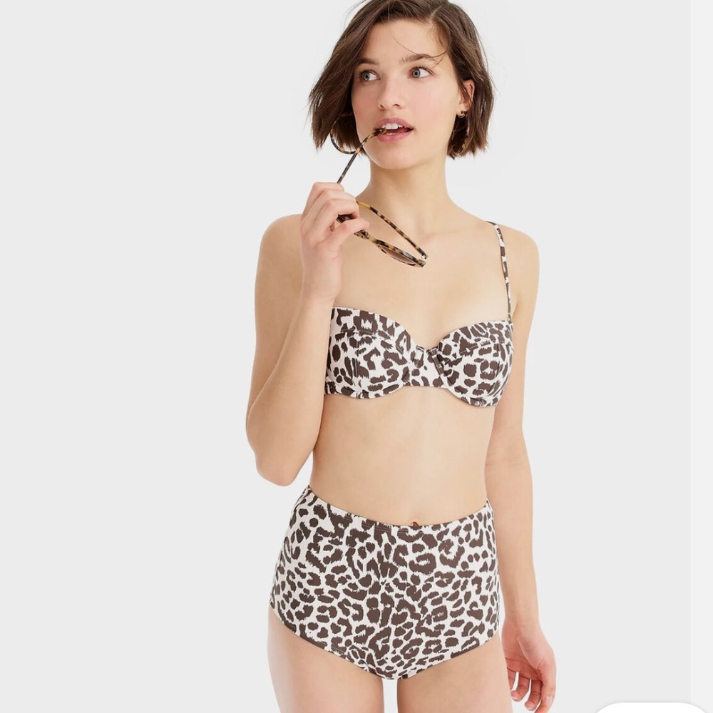 j. crew animal print bikini